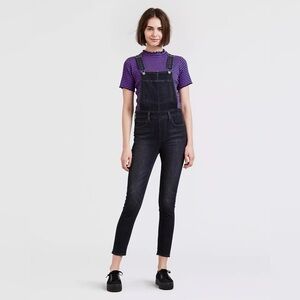 Levi's Skinny Denim Overalls Size 32 Grey Black